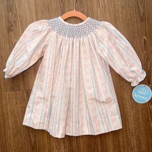 Pink and Blue Smocked Dress